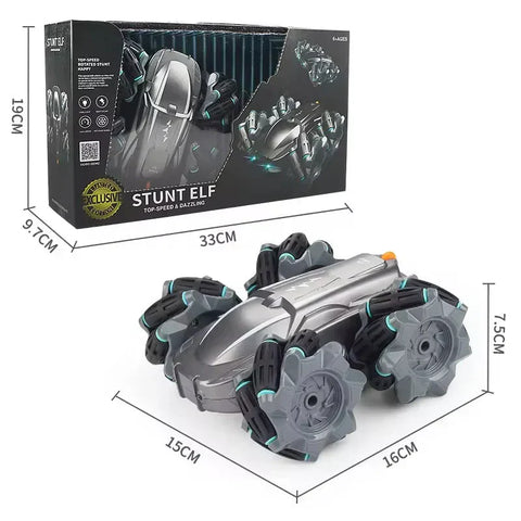 2-in-1 Remote Control Stunt Car with Watch & Remote – 4WD Off-Road Acrobatic Toy