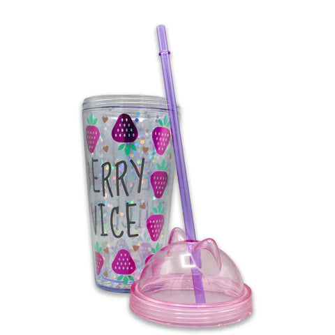 Acrylic Cup with Straw and Lid