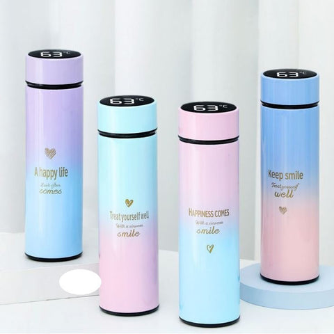 '500ML Smart Thermos Water Bottle Led Digital Temperature Display Stainless Steel Bottle