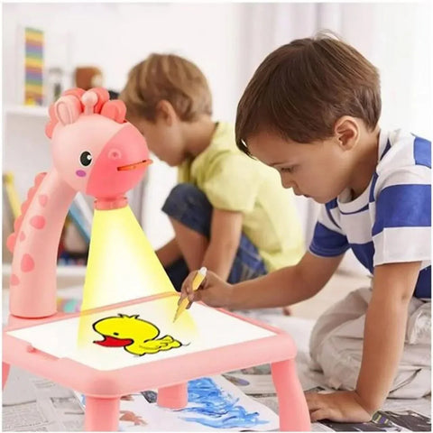 '3-in-1 Giraffe LED Projector Drawing Table for Kids