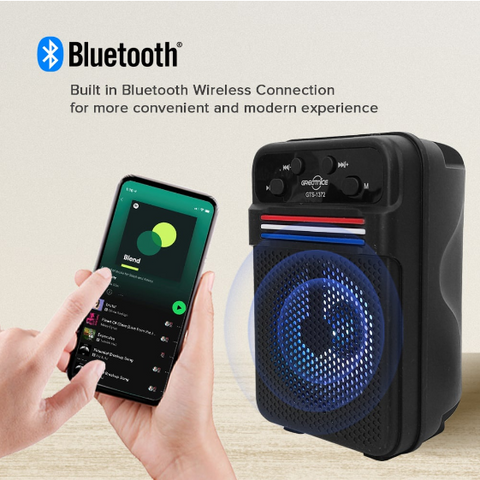 '''Portable Wireless Speaker with Lights 4 Inch Big Size