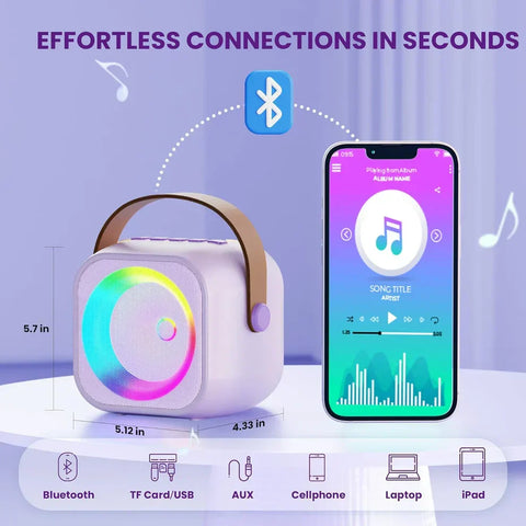 ''K12-Kids Bluetooth Speaker System with 1 Wireless Mic Chargeable
