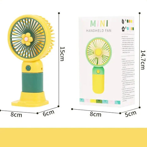 ''Rechargeable USB Battery - Handheld Fan with Adjustable Speed - Versatile Usage
