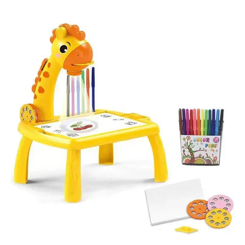 '3-in-1 Giraffe LED Projector Drawing Table for Kids