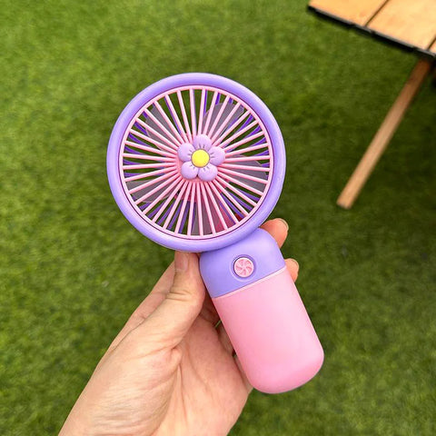 ''Rechargeable USB Battery - Handheld Fan with Adjustable Speed - Versatile Usage