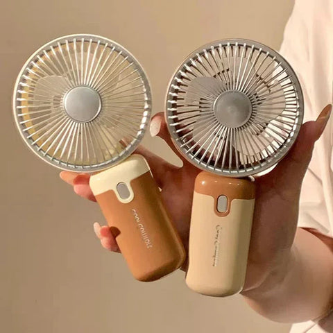 ''Portable Rechargeable Fan - USB Handheld & Desktop with Phone Stand