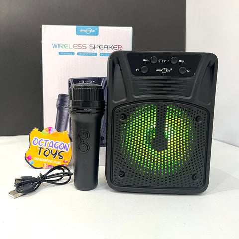 '''Portable Wireless Speaker with Lights 4 Inch Big Size