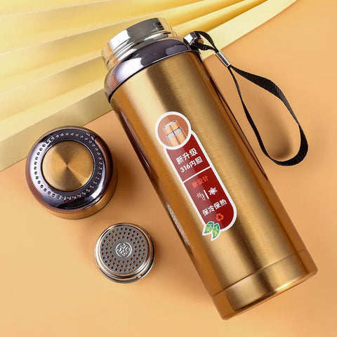 'Stainless Steel Vacuum Flask 316 Grade 1000ml – Sports Water Bottle 1 litre – Hot and Cold Thermos