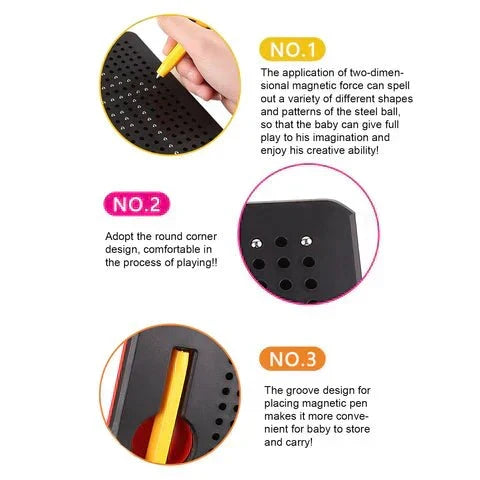 Drawing Magnetic Pad with 10 Pattern Cards For Kids