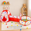 3-in-1 Pop-Up Tunnel Tent Set – Playhouse, Crawl Tunnel & Ball Pit 🎪🌈✨