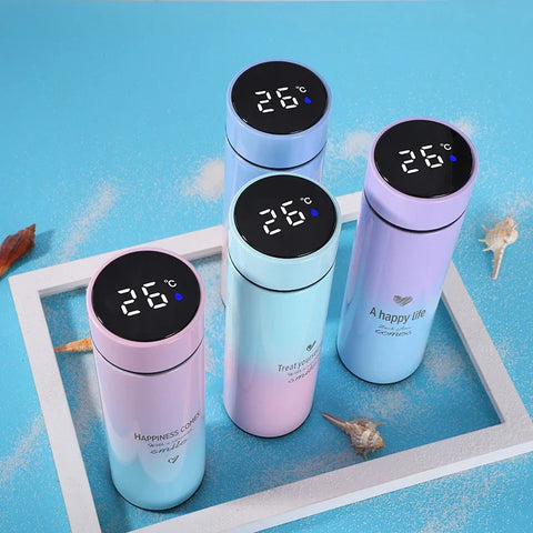 '500ML Smart Thermos Water Bottle Led Digital Temperature Display Stainless Steel Bottle