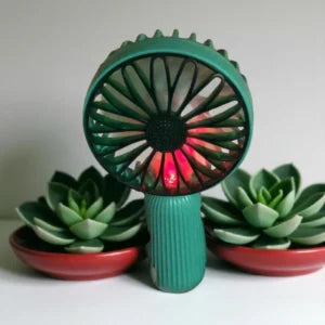 ''Sun Flower Chargeable Hand Fan With Led Light