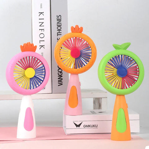 ''Portable Chargeable Hand Held Fan With Ring Light